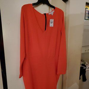 Curvey Girl brand bodycon dress, orange, sz 3X NEW